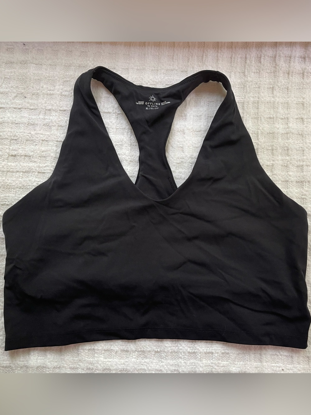 Offline Black Racerback Sports Bra - Supportive Everyday Comfort
